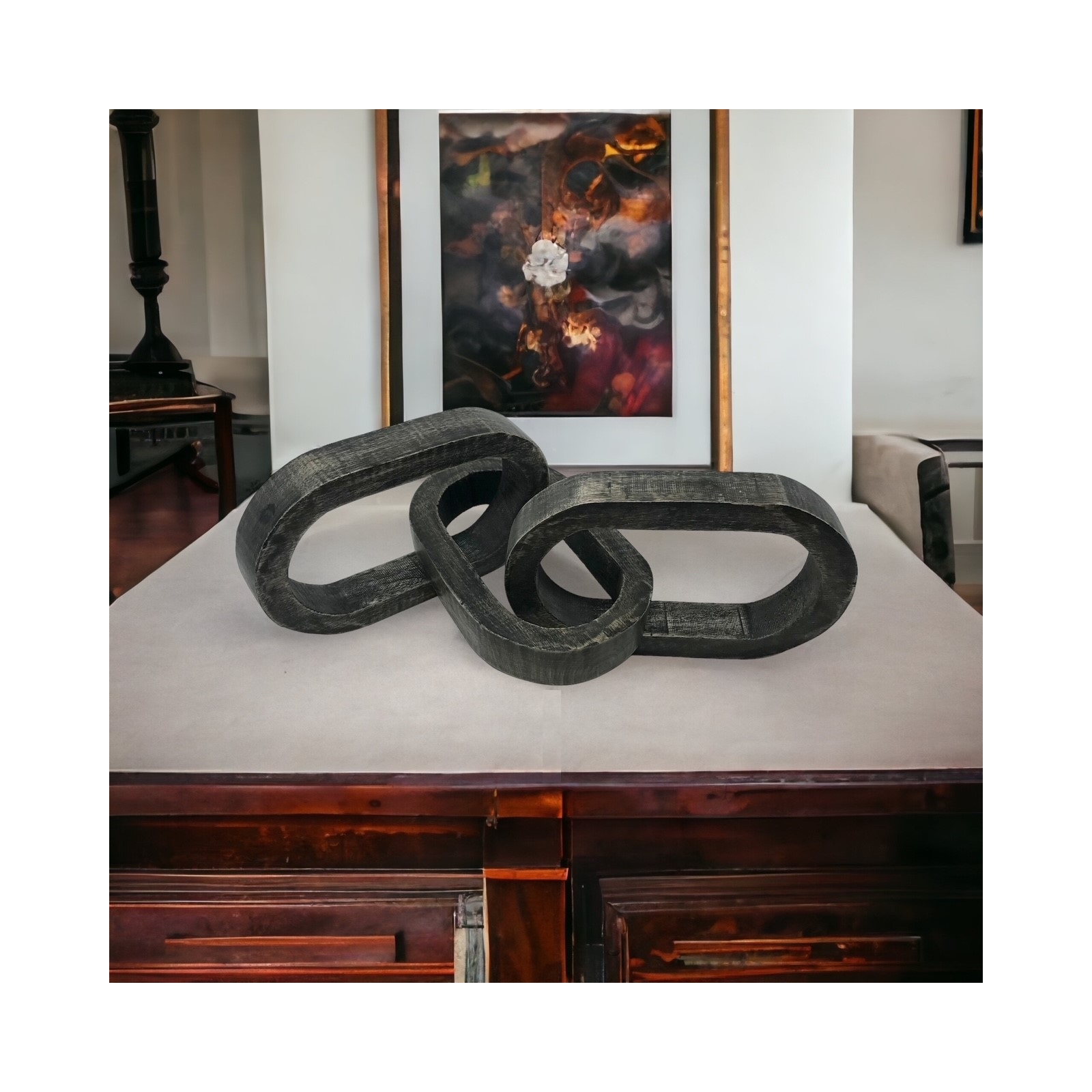 Large 3 Chain Link-Black Wash 